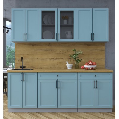 Готовая кухня Тренд Soft-touch 2,1А (Океан/Океан) фабрика Интерлиния Готовая кухня Тренд Soft-touch 2,1А (Океан/Океан) фабрика Интерлиния