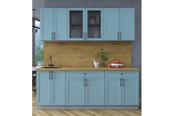 Готовая кухня Тренд Soft-touch 2,1А (Океан/Океан) фабрика Интерлиния