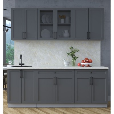 Готовая кухня Тренд Soft-touch 2,1А (Пепел/Пепел) фабрика Интерлиния Готовая кухня Тренд Soft-touch 2,1А (Пепел/Пепел) фабрика Интерлиния