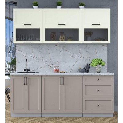 Готовая кухня Тренд Soft-touch 2,0Б (Белый/Луна) фабрика Интерлиния Готовая кухня Тренд Soft-touch 2,0Б (Белый/Луна) фабрика Интерлиния