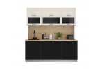 Готовая кухня Тренд Soft-touch 2,0Б (Белый/Черный) фабрика Интерлиния