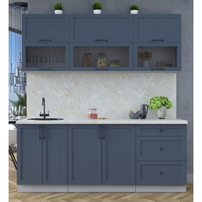 Готовая кухня Тренд Soft-touch 2,0Б (Индиго/Индиго) фабрика Интерлиния Готовая кухня Тренд Soft-touch 2,0Б (Индиго/Индиго) фабрика Интерлиния