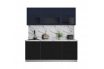Готовая кухня Тренд Soft-touch 2,0Б (Индиго/Черный) фабрика Интерлиния