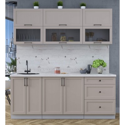 Готовая кухня Тренд Soft-touch 2,0Б (Луна/Луна) фабрика Интерлиния Готовая кухня Тренд Soft-touch 2,0Б (Луна/Луна) фабрика Интерлиния