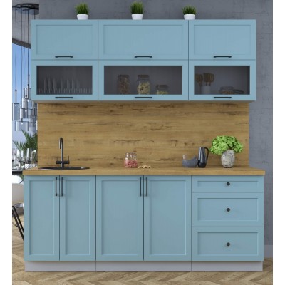 Готовая кухня Тренд Soft-touch 2,0Б (Океан/Океан) фабрика Интерлиния Готовая кухня Тренд Soft-touch 2,0Б (Океан/Океан) фабрика Интерлиния