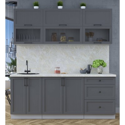 Готовая кухня Тренд Soft-touch 2,0Б (Пепел/Пепел) фабрика Интерлиния Готовая кухня Тренд Soft-touch 2,0Б (Пепел/Пепел) фабрика Интерлиния