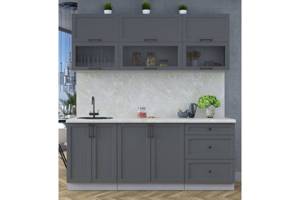 Готовая кухня Тренд Soft-touch 2,0Б (Пепел/Пепел) фабрика Интерлиния