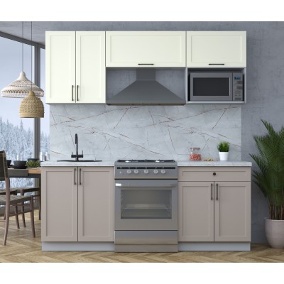 Готовая кухня Тренд Soft-touch 2,0В (Белый/Луна) фабрика Интерлиния Готовая кухня Тренд Soft-touch 2,0В (Белый/Луна) фабрика Интерлиния