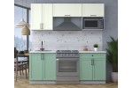 Готовая кухня Тренд Soft-touch 2,0В (Белый/Мята) фабрика Интерлиния