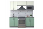 Готовая кухня Тренд Soft-touch 2,0В (Белый/Мята) фабрика Интерлиния