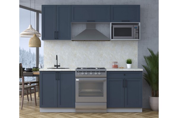 Готовая кухня Тренд Soft-touch 2,0В (Индиго/Индиго) фабрика Интерлиния
