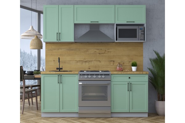 Готовая кухня Тренд Soft-touch 2,0В (Мята/Мята) фабрика Интерлиния