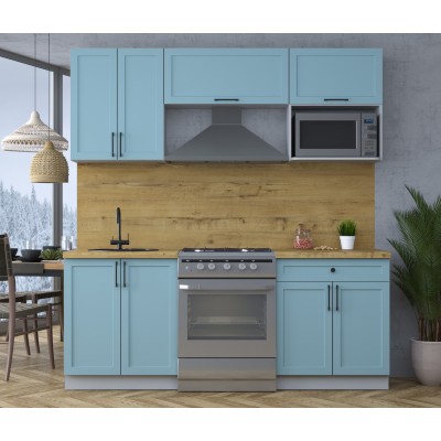 Готовая кухня Тренд Soft-touch 2,0В (Океан/Океан) фабрика Интерлиния Готовая кухня Тренд Soft-touch 2,0В (Океан/Океан) фабрика Интерлиния