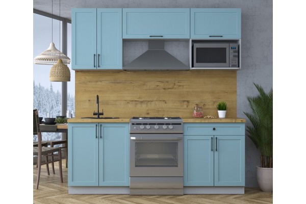 Готовая кухня Тренд Soft-touch 2,0В (Океан/Океан) фабрика Интерлиния