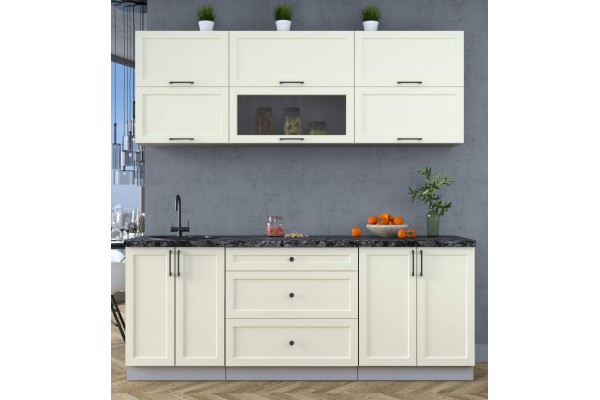 Готовая кухня Тренд Soft-touch 2,1Б (Белый/Белый) фабрика Интерлиния