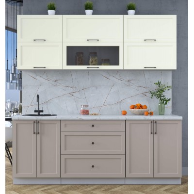 Готовая кухня Тренд Soft-touch 2,1Б (Белый/Луна) фабрика Интерлиния Готовая кухня Тренд Soft-touch 2,1Б (Белый/Луна) фабрика Интерлиния