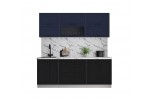 Готовая кухня Тренд Soft-touch 2,1Б (Индиго/Черный) фабрика Интерлиния
