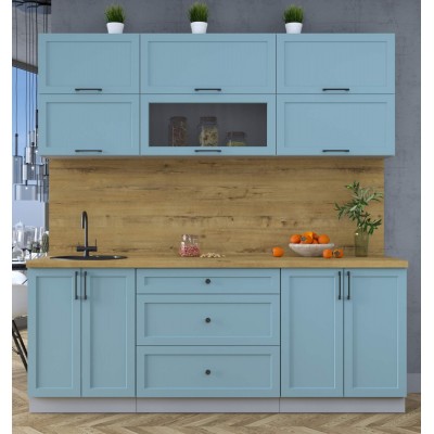 Готовая кухня Тренд Soft-touch 2,1Б (Океан/Океан) фабрика Интерлиния Готовая кухня Тренд Soft-touch 2,1Б (Океан/Океан) фабрика Интерлиния