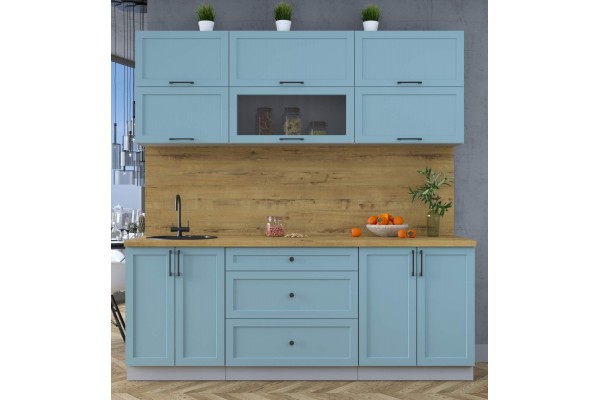 Готовая кухня Тренд Soft-touch 2,1Б (Океан/Океан) фабрика Интерлиния