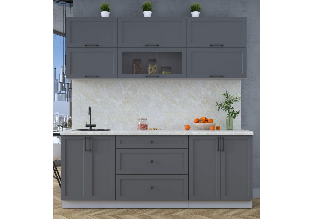 Готовая кухня Тренд Soft-touch 2,1Б (Пепел/Пепел) фабрика Интерлиния в Минске Готовая кухня Тренд Soft-touch 2,1Б (Пепел/Пепел) фабрика Интерлиния