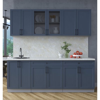 Готовая кухня Тренд Soft-touch 2,2А (Индиго/Индиго) фабрика Интерлиния Готовая кухня Тренд Soft-touch 2,2А (Индиго/Индиго) фабрика Интерлиния