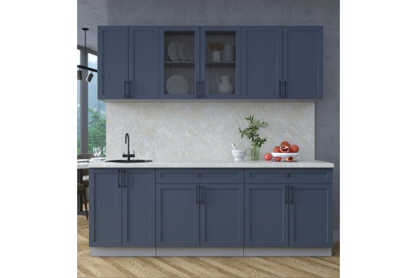 Готовая кухня Тренд Soft-touch 2,2А (Индиго/Индиго) фабрика Интерлиния