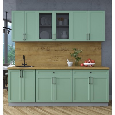Готовая кухня Тренд Soft-touch 2,2А (Мята/Мята) фабрика Интерлиния Готовая кухня Тренд Soft-touch 2,2А (Мята/Мята) фабрика Интерлиния