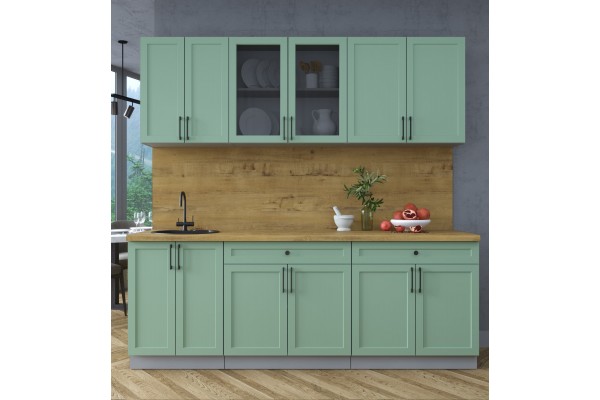 Готовая кухня Тренд Soft-touch 2,2А (Мята/Мята) фабрика Интерлиния