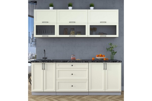 Готовая кухня Тренд Soft-touch 2,2Б (Белый/Белый) фабрика Интерлиния