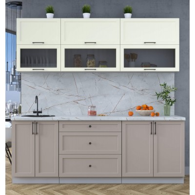 Готовая кухня Тренд Soft-touch 2,2Б (Белый/Луна) фабрика Интерлиния Готовая кухня Тренд Soft-touch 2,2Б (Белый/Луна) фабрика Интерлиния