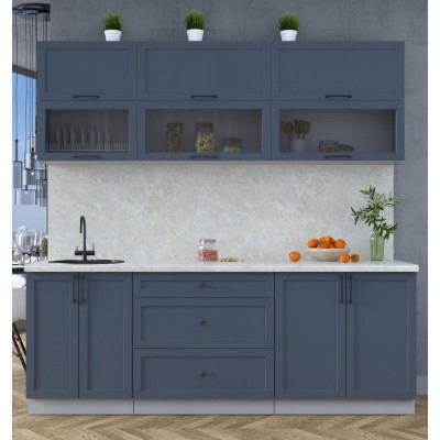 Готовая кухня Тренд Soft-touch 2,2Б (Индиго/Индиго) фабрика Интерлиния Готовая кухня Тренд Soft-touch 2,2Б (Индиго/Индиго) фабрика Интерлиния