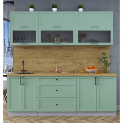 Готовая кухня Тренд Soft-touch 2,2Б (Мята/Мята) фабрика Интерлиния Готовая кухня Тренд Soft-touch 2,2Б (Мята/Мята) фабрика Интерлиния