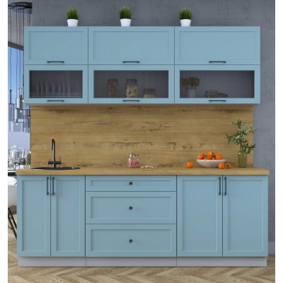 Готовая кухня Тренд Soft-touch 2,2Б (Океан/Океан) фабрика Интерлиния Готовая кухня Тренд Soft-touch 2,2Б (Океан/Океан) фабрика Интерлиния