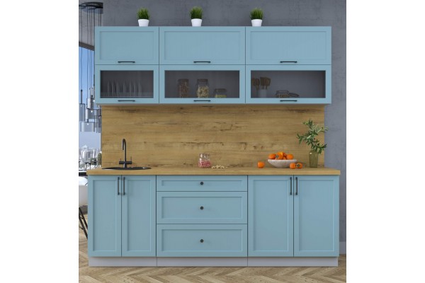 Готовая кухня Тренд Soft-touch 2,2Б (Океан/Океан) фабрика Интерлиния