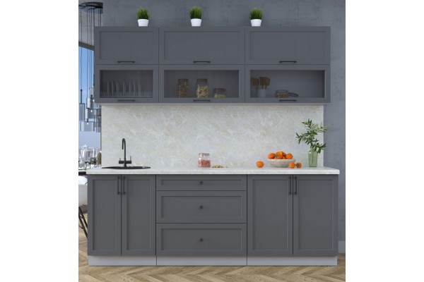 Готовая кухня Тренд Soft-touch 2,2Б (Пепел/Пепел) фабрика Интерлиния