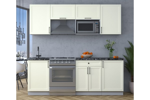Готовая кухня Тренд Soft-touch 2,2В (Белый/Белый) фабрика Интерлиния