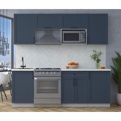 Готовая кухня Тренд Soft-touch 2,2В (Индиго/Индиго) фабрика Интерлиния Готовая кухня Тренд Soft-touch 2,2В (Индиго/Индиго) фабрика Интерлиния
