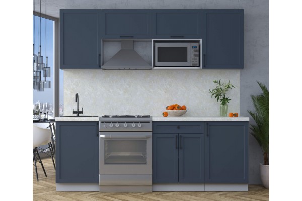 Готовая кухня Тренд Soft-touch 2,2В (Индиго/Индиго) фабрика Интерлиния