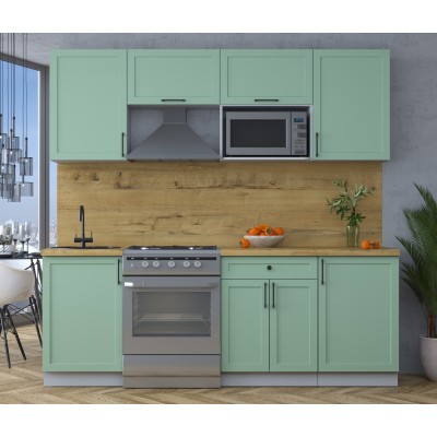 Готовая кухня Тренд Soft-touch 2,2В (Мята/Мята) фабрика Интерлиния Готовая кухня Тренд Soft-touch 2,2В (Мята/Мята) фабрика Интерлиния