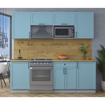 Готовая кухня Тренд Soft-touch 2,2В (Океан/Океан) фабрика Интерлиния Готовая кухня Тренд Soft-touch 2,2В (Океан/Океан) фабрика Интерлиния