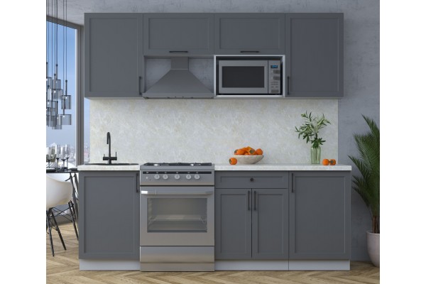 Готовая кухня Тренд Soft-touch 2,2В (Пепел/Пепел) фабрика Интерлиния
