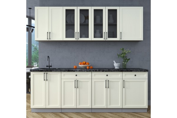 Готовая кухня Тренд Soft-touch 2,3А (Белый/Белый) фабрика Интерлиния