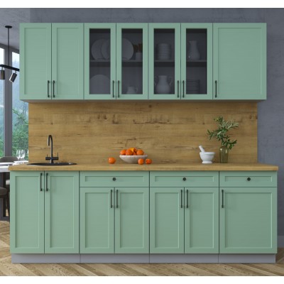 Готовая кухня Тренд Soft-touch 2,3А (Мята/Мята) фабрика Интерлиния Готовая кухня Тренд Soft-touch 2,3А (Мята/Мята) фабрика Интерлиния