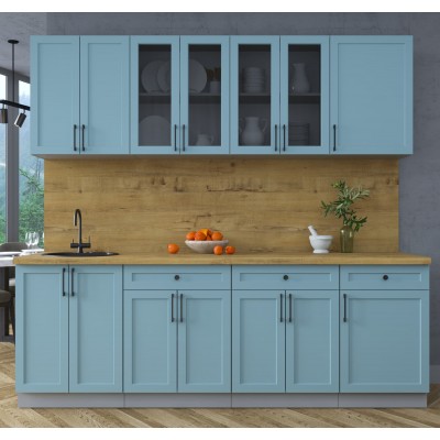 Готовая кухня Тренд Soft-touch 2,3А (Океан/Океан) фабрика Интерлиния Готовая кухня Тренд Soft-touch 2,3А (Океан/Океан) фабрика Интерлиния