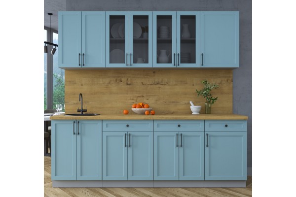 Готовая кухня Тренд Soft-touch 2,3А (Океан/Океан) фабрика Интерлиния