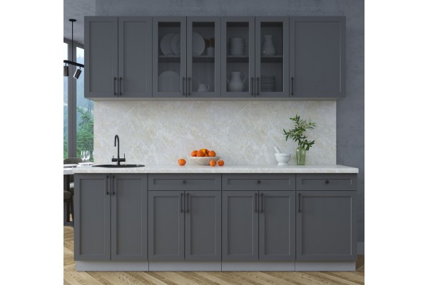 Готовая кухня Тренд Soft-touch 2,3А (Пепел/Пепел) фабрика Интерлиния