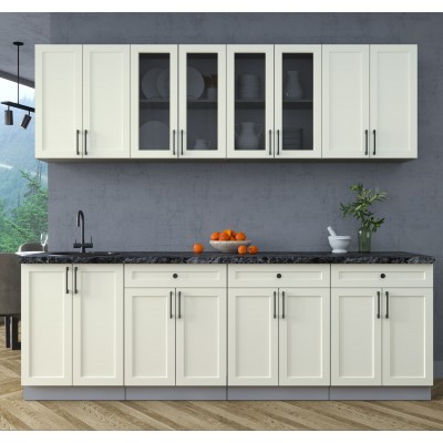 Готовая кухня Тренд Soft-touch 2,4А (Белый/Белый) фабрика Интерлиния Готовая кухня Тренд Soft-touch 2,4А (Белый/Белый) фабрика Интерлиния