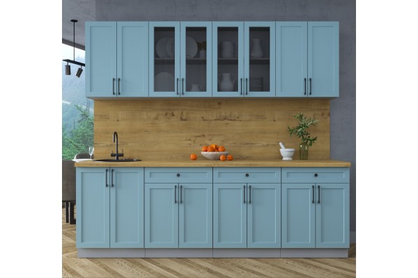 Готовая кухня Тренд Soft-touch 2,4А (Океан/Океан) фабрика Интерлиния