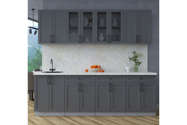 Готовая кухня Тренд Soft-touch 2,4А (Пепел/Пепел) фабрика Интерлиния