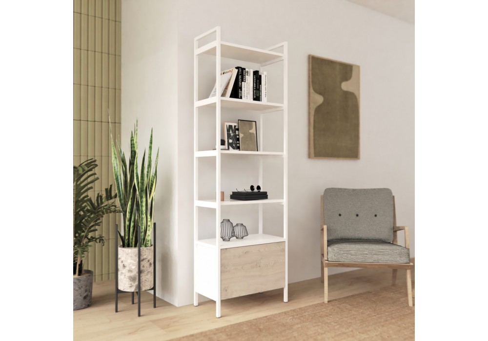 Стеллаж Crafto Бонд Мини Лофт 03 (белый каштан) 600 320 1900 Стеллаж Crafto Бонд Мини Лофт 03 (белый каштан) 600 320 1900